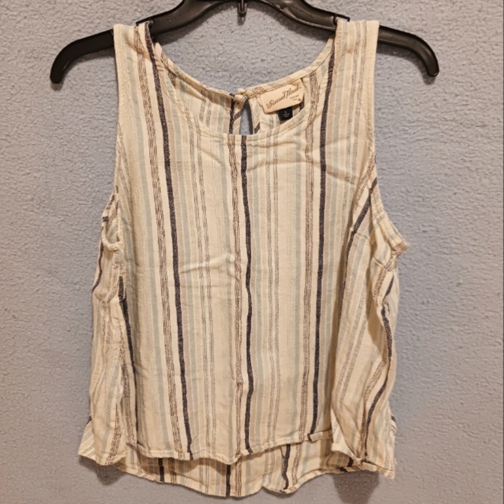 Striped cropped tank top